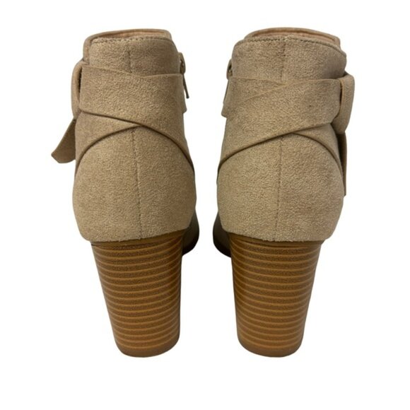 ZBY Brown Suede Ankle Booties Women’s 8.5 | Chunky Heel - Picture 7 of 11